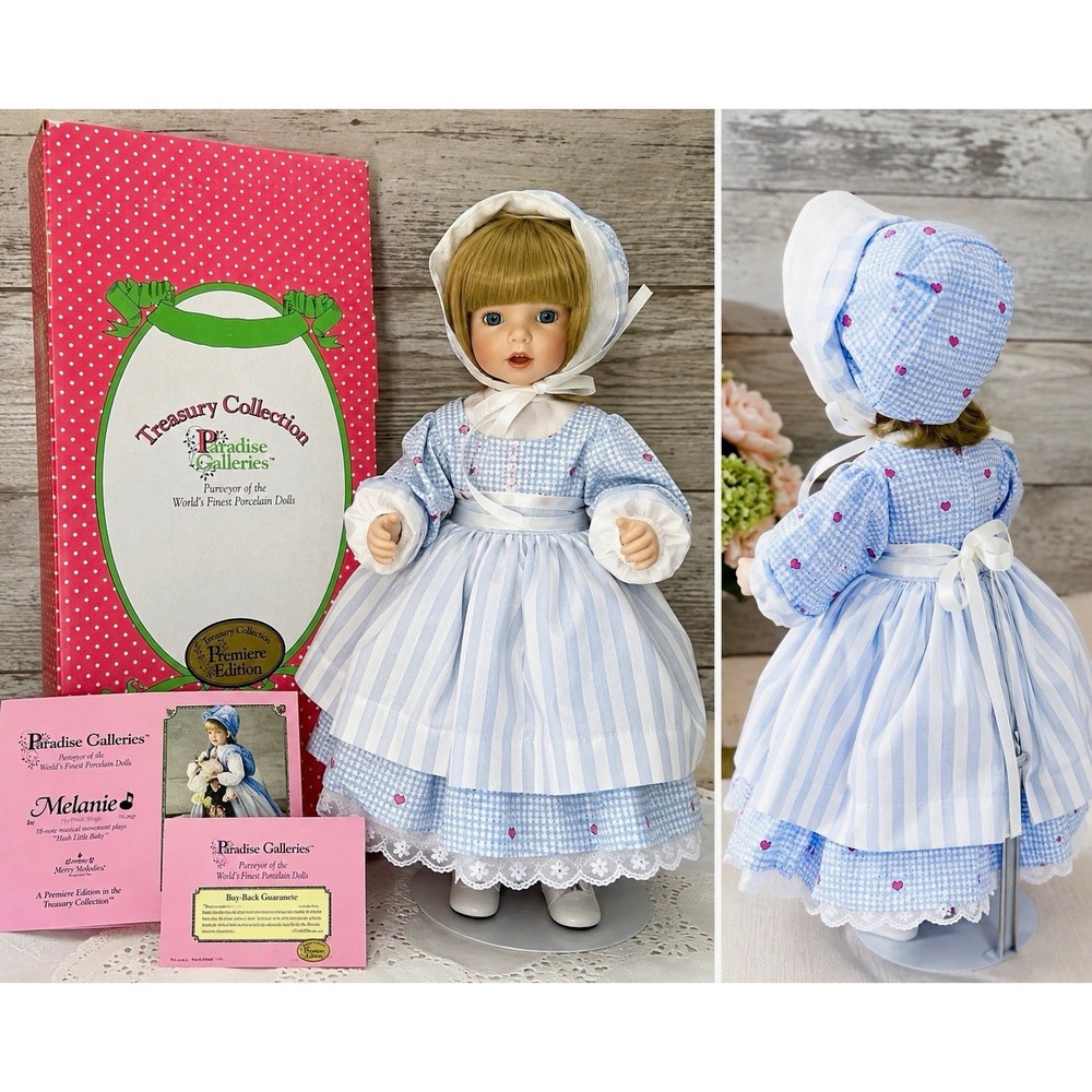 Paradise Galleries Treasury Collection Melanie 18" Bisque Doll COA Premiere LE